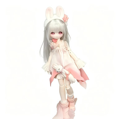 Cute Horror Story 1/8 BJD  Scale Vinyl Rooted Hair Articulated Doll