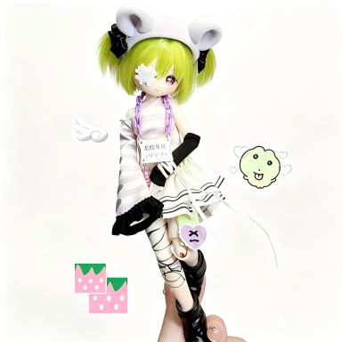 Cute Horror Story 1/8 BJD  Scale Vinyl Rooted Hair Articulated Doll