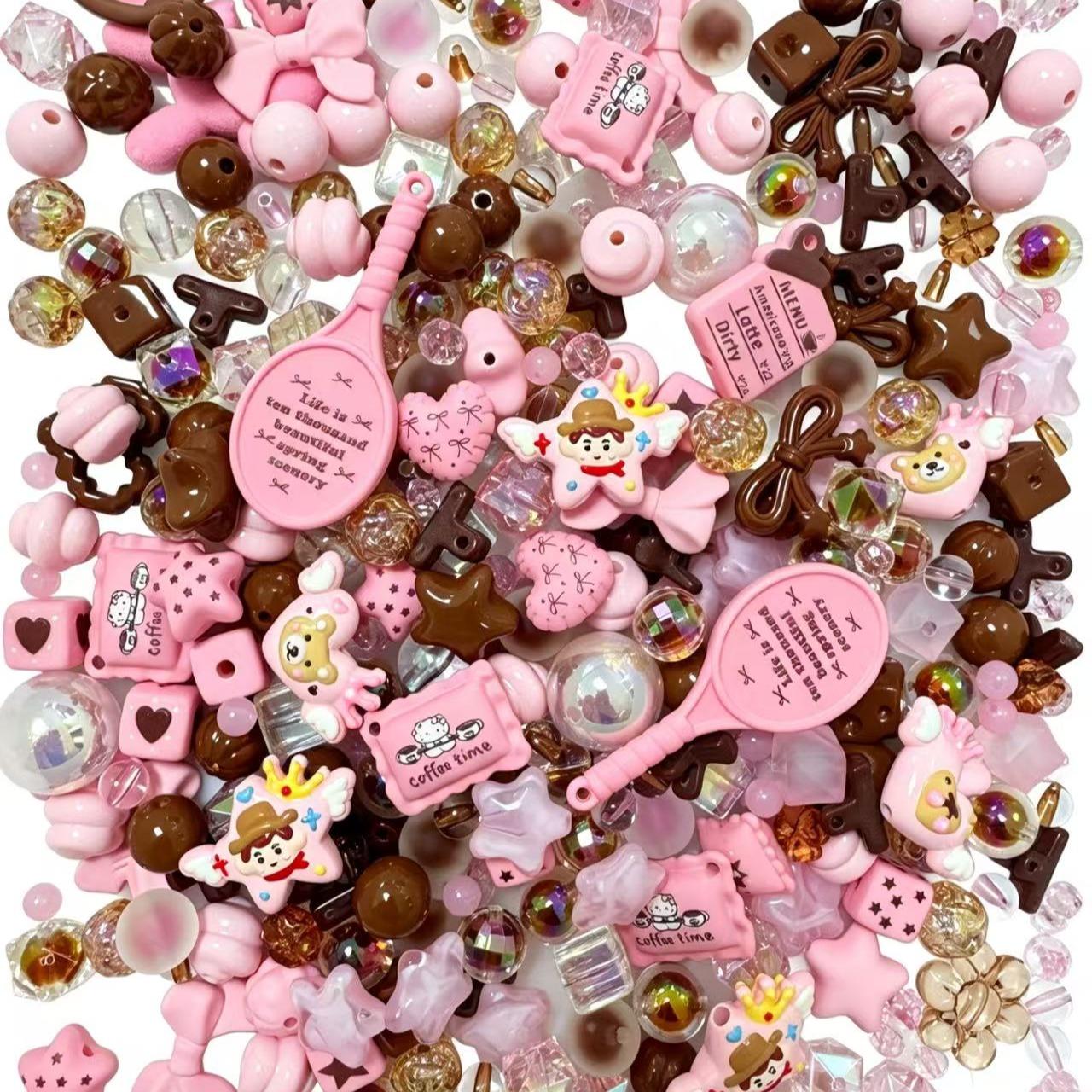 C-Mixed Acrylic Beads  for Keychains,Phone Charms,Cute Craft Supplies