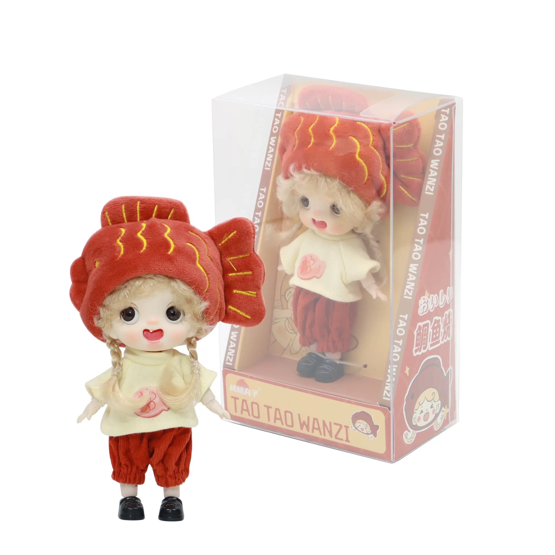 TAO TAO WANZI Series Vinyl Face Bjd Doll Adorable Desk & Phone Decor Toy Collection Surprise Gift