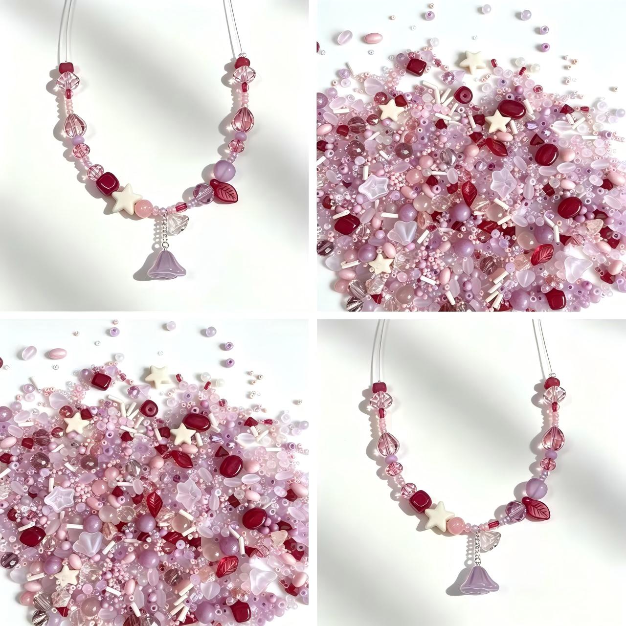 [Link A]Mixed Glass Beads for Making Jewelry and Phone Chains,Craft Supplies,diy beads,handmade crafts