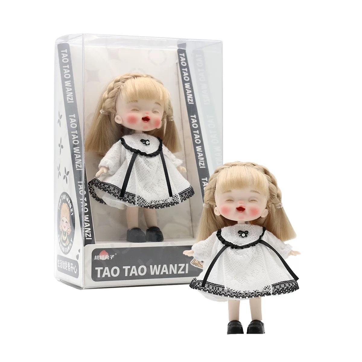 TAO TAO WANZI Series Vinyl Face Bjd Doll Adorable Desk & Phone Decor Toy Collection Surprise Gift
