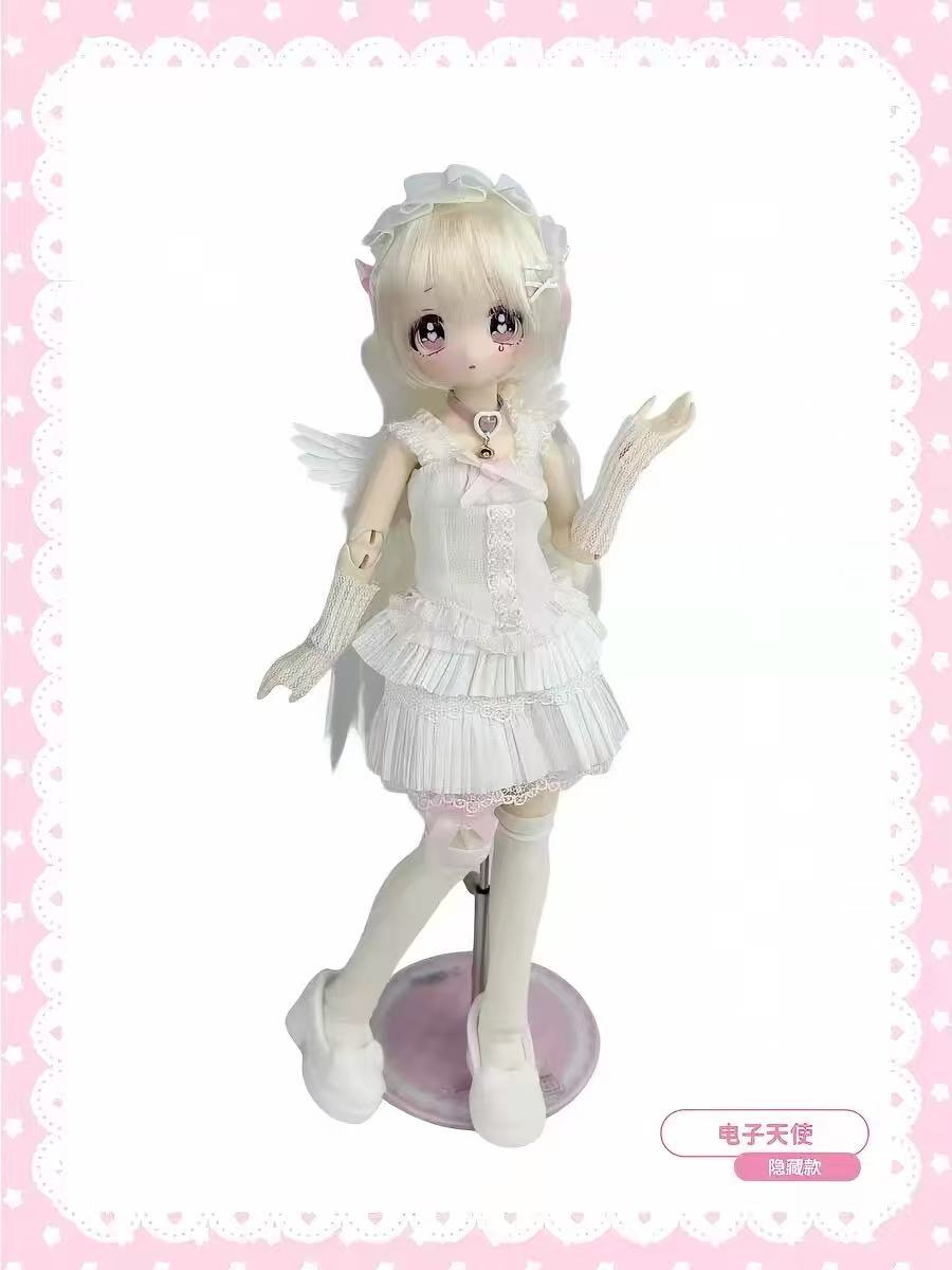 Don't Touch My Bangs Series Multi-Jointed Articulated BJD Baby Doll Blind Box Figure, Collectible Toy for Hobbyists