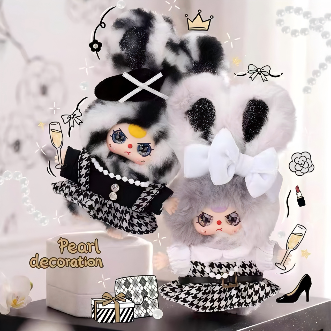 Baby Three- Absolute Black &White Plush Blind Box