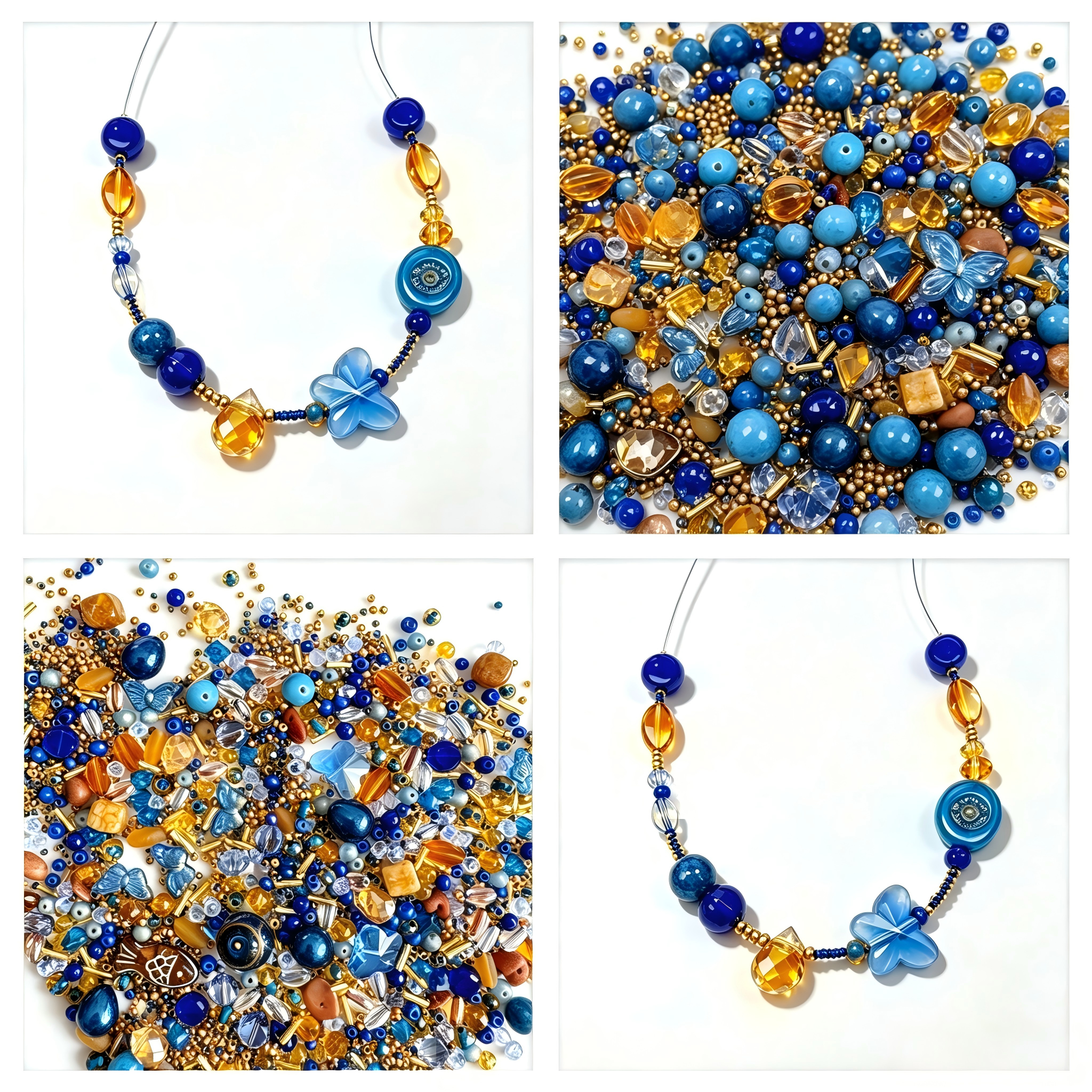 [Link A]Mixed Glass Beads for Making Jewelry and Phone Chains,Craft Supplies,diy beads,handmade crafts