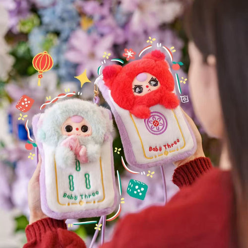 Baby Three-Mahjong Plush Blind Box for Mobile Phones