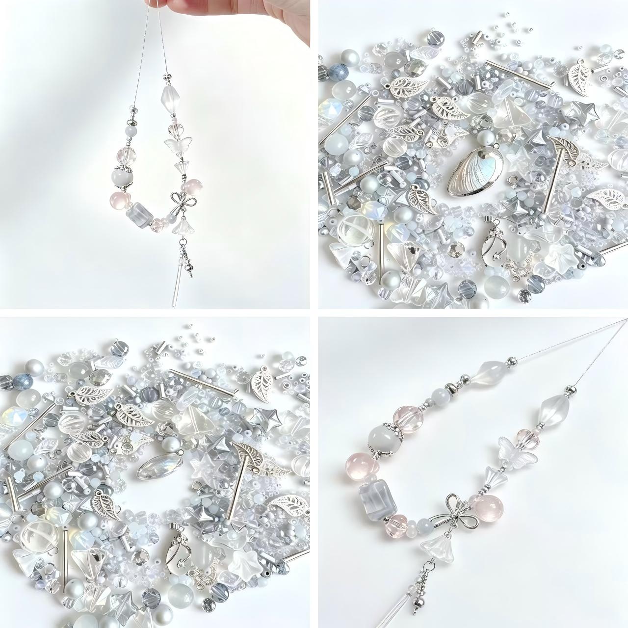 [Link A]-Mixed Glass Beads for Making Jewelry and Phone Chains,Craft Supplies,diy beads,handmade crafts