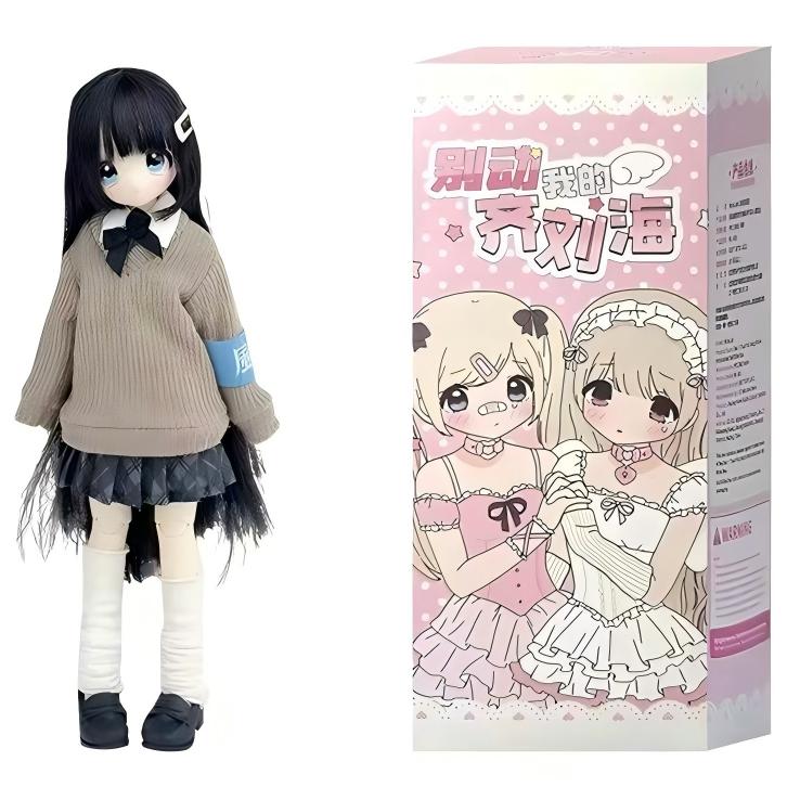 Don't Touch My Bangs Series Multi-Jointed Articulated BJD Baby Doll Blind Box Figure, Collectible Toy for Hobbyists