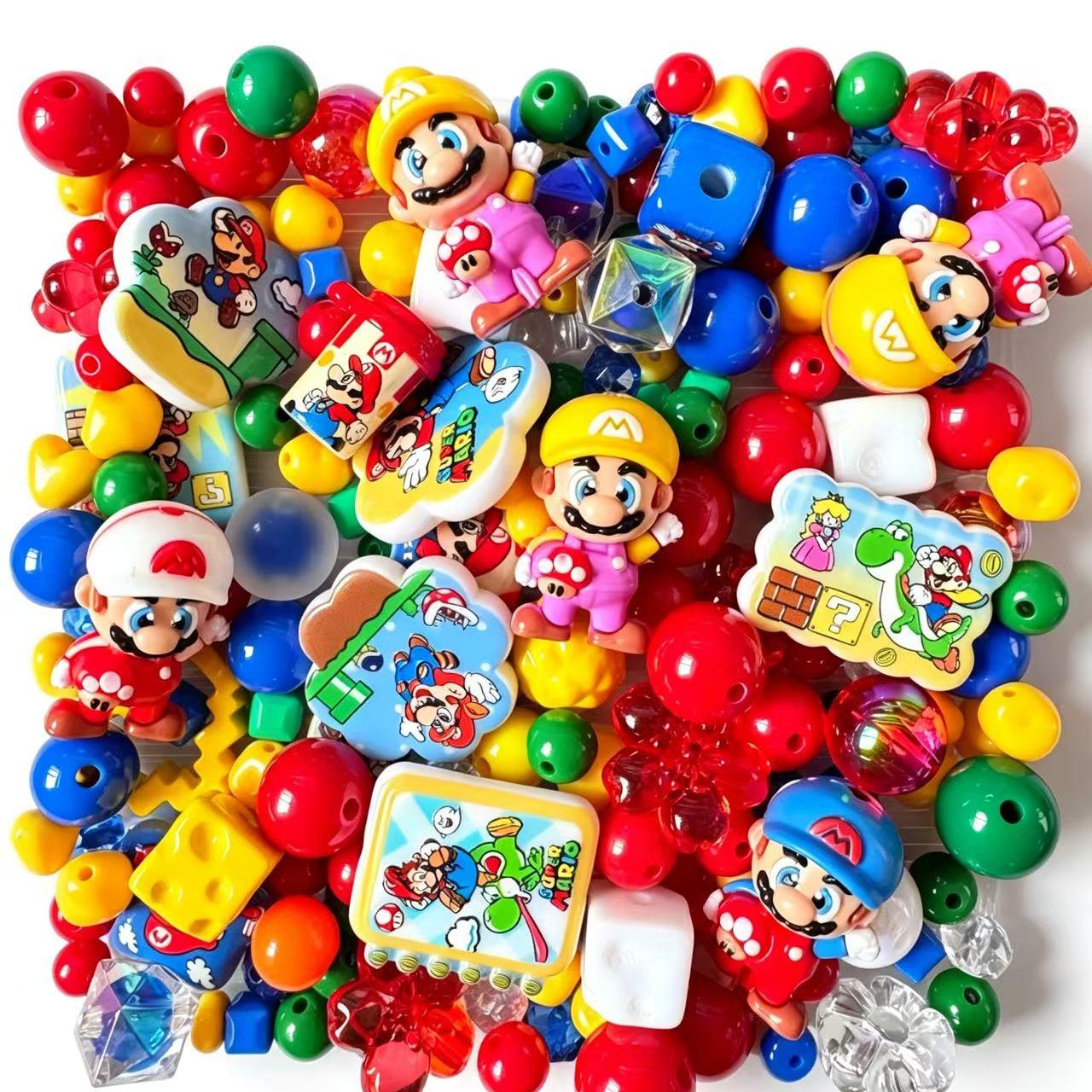 [Link B]Mixed Acrylic Beads Classic Color Theme for Keychains,Phone Charms,Cute Craft Supplies