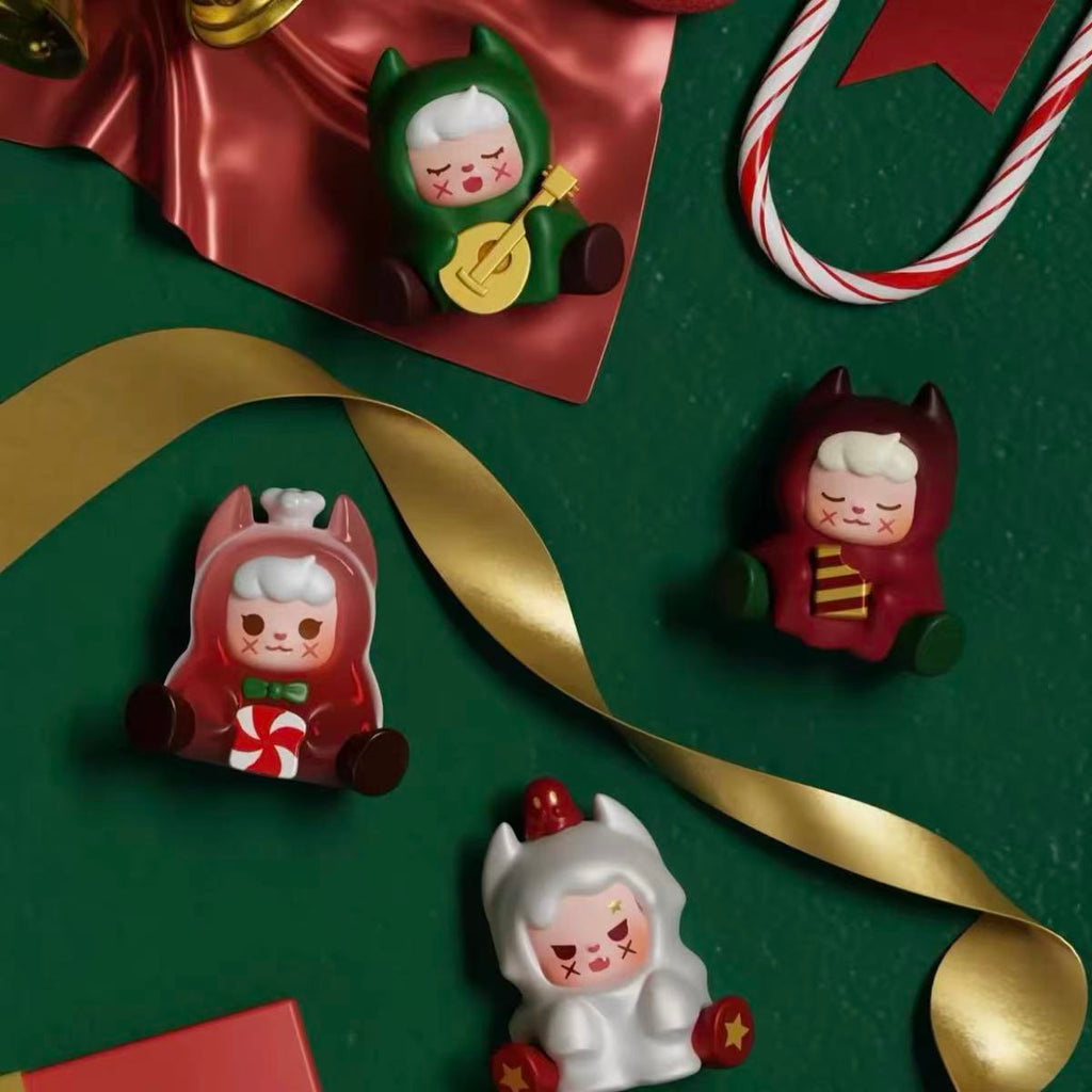 XXFU-Trains Coming and Going on Christmas Eve Series Blind Box,little figure collecgtible,christmas ornaments