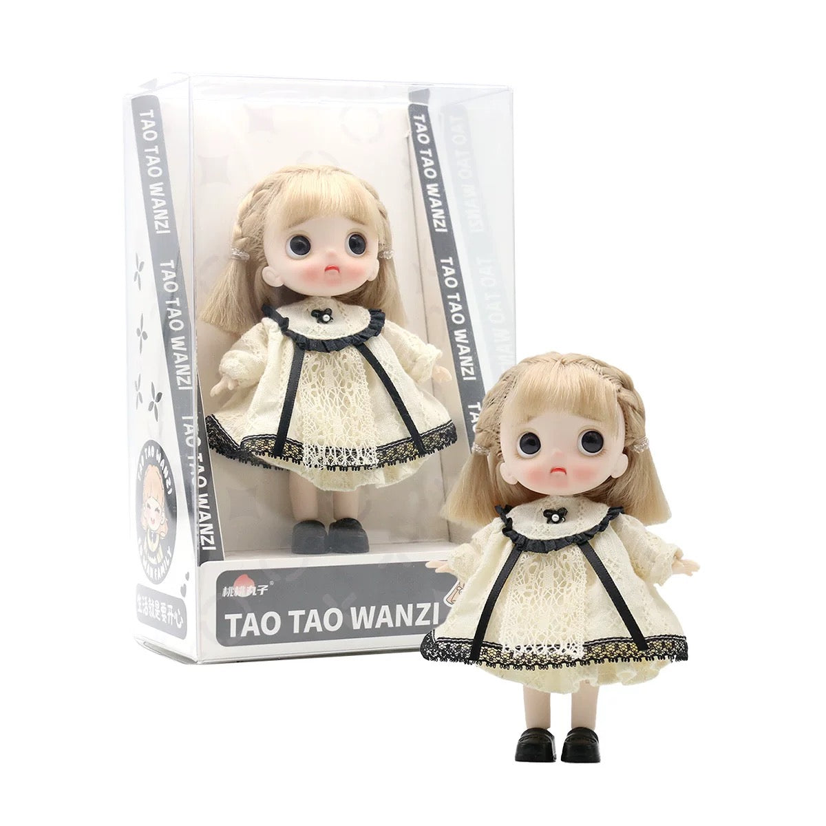 TAO TAO WANZI Series Vinyl Face Bjd Doll Adorable Desk & Phone Decor Toy Collection Surprise Gift