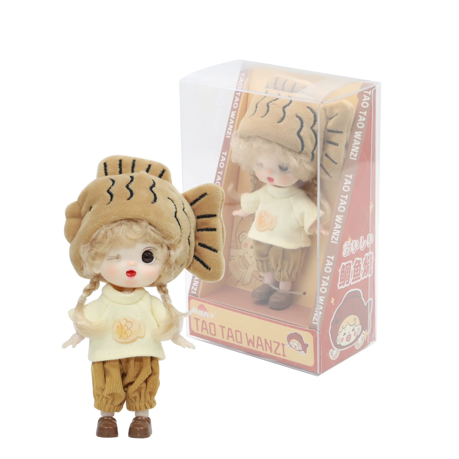 TAO TAO WANZI Series Vinyl Face Bjd Doll Adorable Desk & Phone Decor Toy Collection Surprise Gift