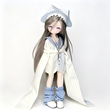 Cute Horror Story 1/8 BJD  Scale Vinyl Rooted Hair Articulated Doll