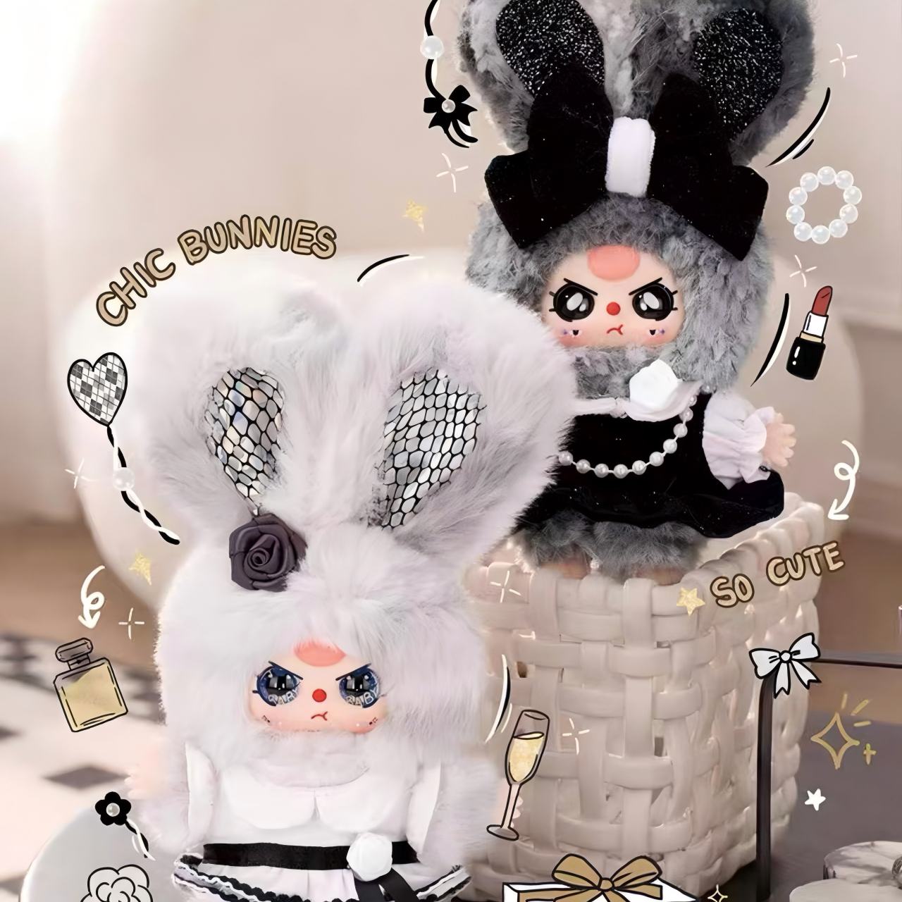 Baby Three- Absolute Black &White Plush Blind Box