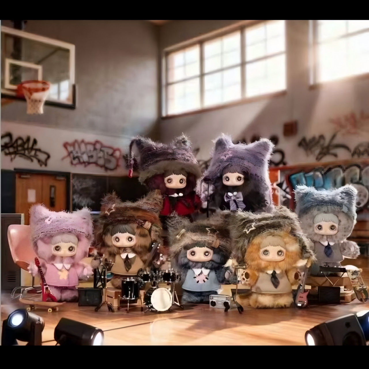 MAY-MEl Kitten Academy Series Plush Keychains Blind Box
