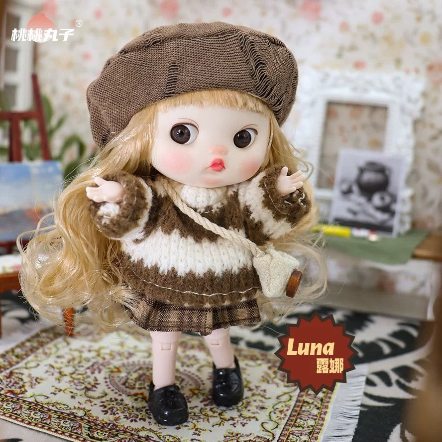 TAO TAO WANZI Series Vinyl Face Bjd Doll Adorable Desk & Phone Decor Toy Collection Surprise Gift