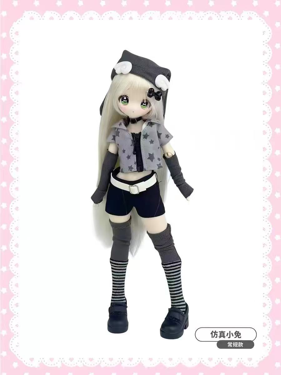 Don't Touch My Bangs Series Multi-Jointed Articulated BJD Baby Doll Blind Box Figure, Collectible Toy for Hobbyists