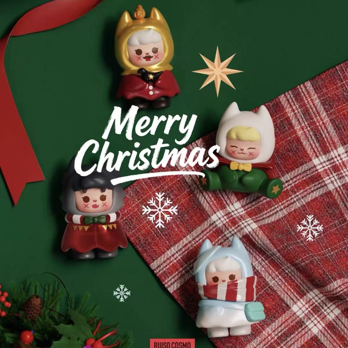 XXFU-Trains Coming and Going on Christmas Eve Series Blind Box,little figure collecgtible,christmas ornaments