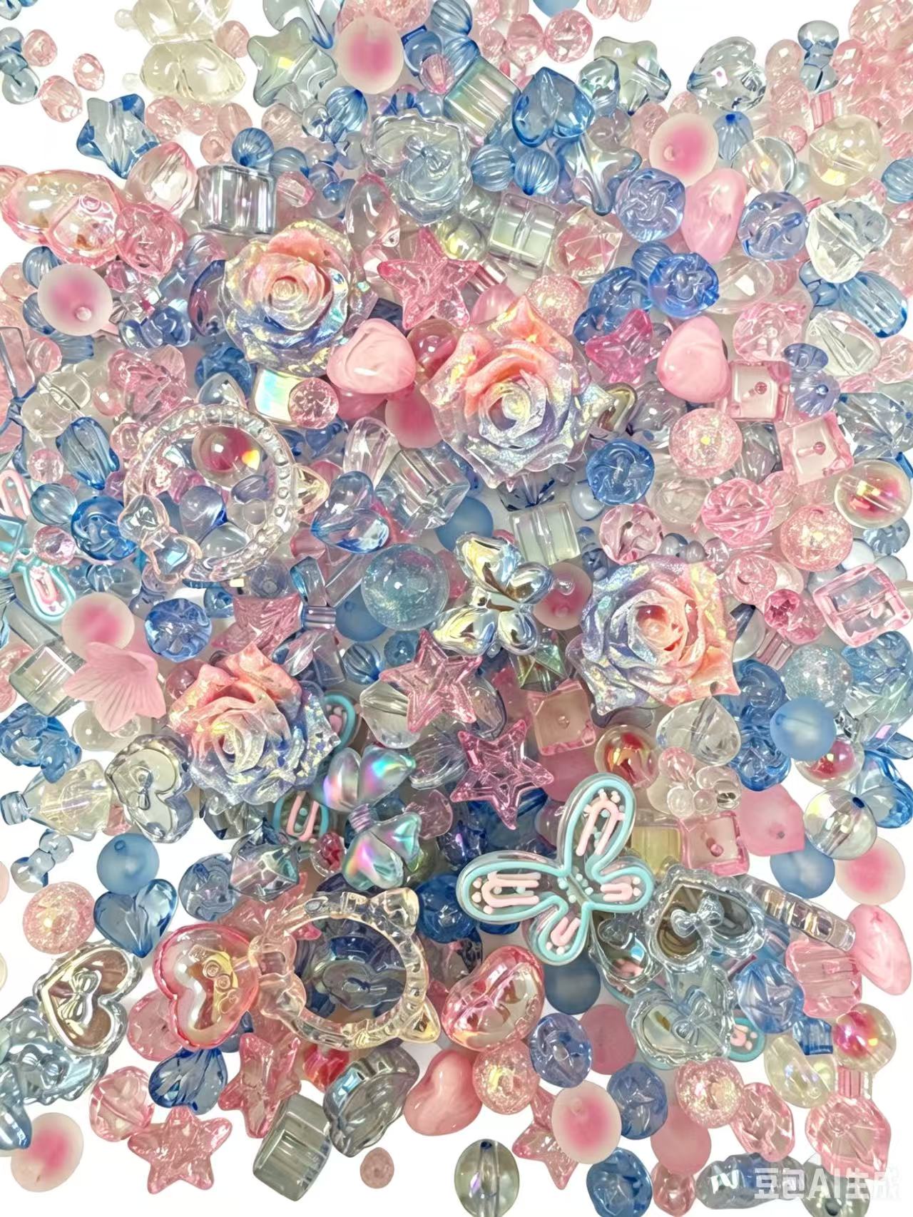 [Link B]Mixed Acrylic Beads Classic Color Theme for Keychains,Phone Charms,Cute Craft Supplies